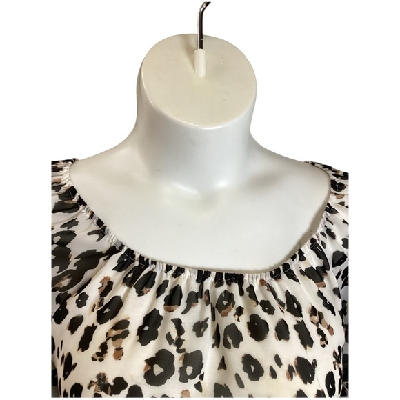 Cato Black and White Animal Print Blouse, Plus Size 2X (18/20) - Picture 3 of 10